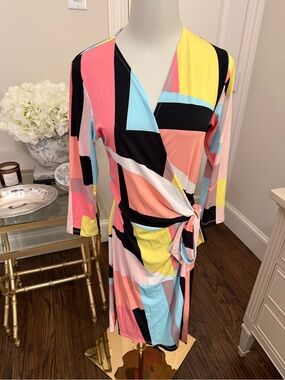 Julian Chang Wrap Mini Dress
